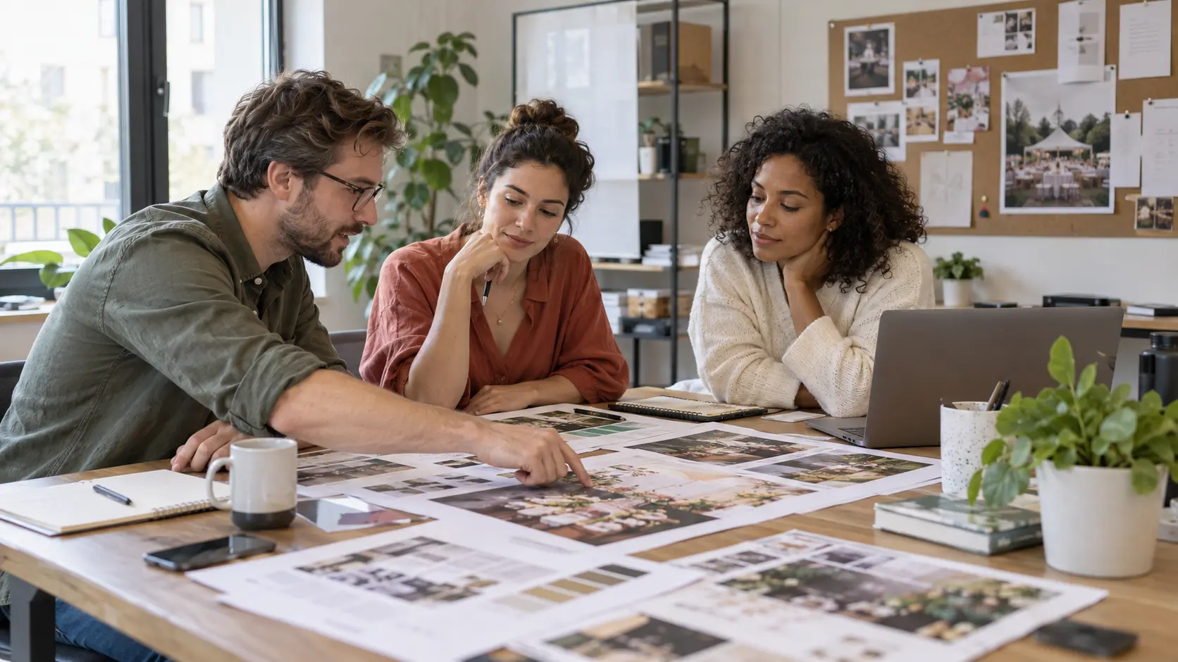 Illustrative creative team planning a campaign
